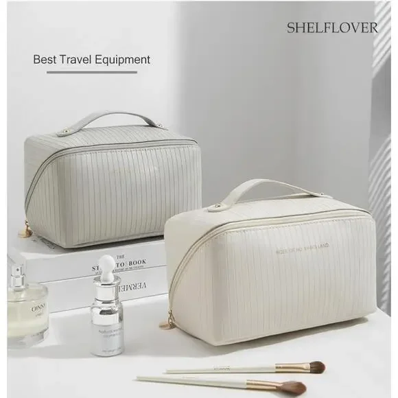 Travel Toiletry Bag Makeup Bag, Water-Resistent Cosmetic Bags for Women,... - Picture 3 of 4